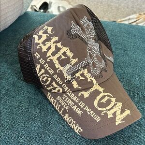 Brown Skeleton Design Cap